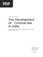 The Development of Criminal Law