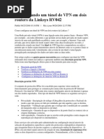 Configurando Um Túnel de VPN em Dois Routers Da Linksys RV042