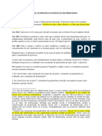 Resumo - Formação, Suspensão e Extinção Do Processo