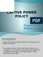 Captive Power Policy: Prepared By-Nitesh Gupta