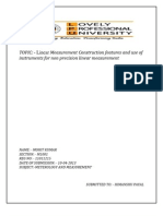 TOPIC: - Linear Measurement Construction Features and Use of Instruments For Non Precision Linear Measurement