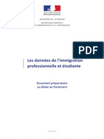 Les Données de L'immigration Professionnelle Et Étudiante