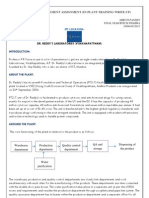 Dr. Reddy'S Laboratories (Visakhapattnam) : Industrial Management Assignment (In-Plant Training Write-Up)