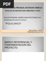 Programacion Arq. Policlinico Yetsy Balta