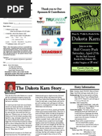 2nd Annual Rock It For Dakota Brochure