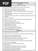 Packaging Distribution &logistics (Sem VIII) : Assignment 1