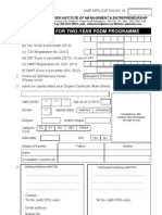 XIME Application Form