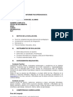 Formato Informe Pedagogico