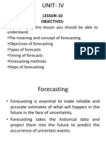 Unit-Iv: LESSON-10 Objectives