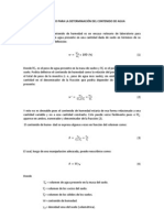 Experimento para La Determinación Del Contenido de Agua