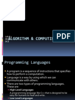 Algorithm & Computing: Lab # 1 DE-32 DCE