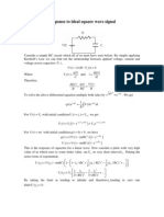 Capacitor Response To Square Wave