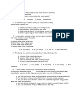 Occlusion MCQ