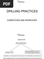 Drilling Practices: Completion and Workover