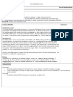 Area of Sectors Lesson Plan