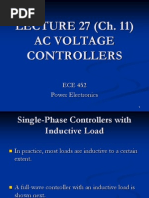 LECTURE 27 (Ch. 11) Ac Voltage Controllers: ECE 452 Power Electronics