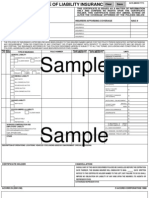 Sample: Certificate of Liability Insurance