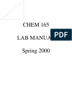 CHEM 165 Lab Manual Spring 2000