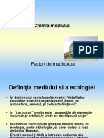 Chimia Mediului Apa CA Factor de Mediu