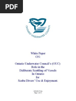 Ouc White Paper On Deliberate Vessel Scuttling 2006-12-12