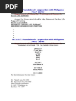 HEART Training Information and Schedules