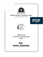 M. Tech. Thermal Engineering