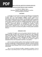 Aditivos Oxigenados en Gasolinas Por Espectroscopía Infrarroja FTIR en Fase Gaseosa