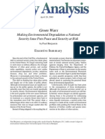 Green Wars: Making Environmental Degradation A National Security Issue Puts Peace and Security at Risk, Cato Policy Analysis No. 369