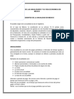 Unidad II y Clasificacion de Las Anualidades y Su Vida Economica en Mexico