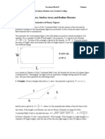 Volumes, Surface Areas and Radian Measure: Review of Areas and Perimeters of Planar Figures