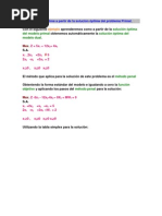 Solución Dual Óptima A Partir de La Solución Óptima Del Problema Primal