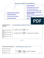 Fórmulas para El Cálculo de Transmisiones