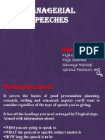 Managerial Speeches