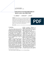 The Influence of Parameters in Silica Sol-Gel Process: C.A. Milea A. Duţă