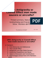 UFO: Antigravity or Coandă Effect Man Made Saucers or Aircrafts?