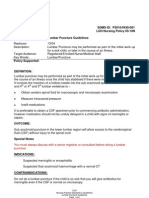 Lumbar Puncture Guidelines