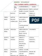 Cardapio Semanal