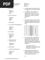 Calcula y Grafica El Sesgo e Interpreta Las Medidas de Tendencia Central de Los Siguientes Datos