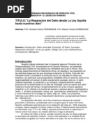 La Reparación Del Daño Desde La Ley Aquilia PDF