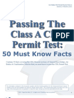 50 Hints Class A CDL Permit Test PDF