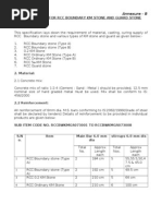 Specification For RCC Boundary KM Stone and Guard Stone 1. Scope