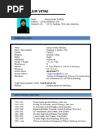 Curriculum Vitae: Personal Data