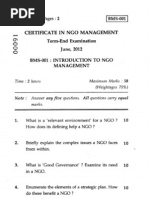 Introduction To NGO Management