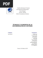 Técnicas y Elementos de La Documentación de Sistemas