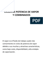 Ciclos de Potencia de Vapor y Combinados