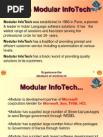 What Is Modular Infotech: Modular Infotech Was Established in 1983 in Pune, A Pioneer