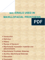 Materials Used in Maxillofacial Prosthesis