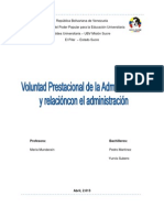 Trabajo Voluntad Prestacional de La Administracion y Relacion Con El Administrado