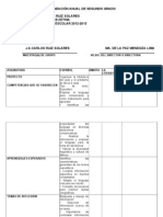 Planeación Anual de Segundo Grado