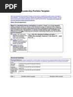 Educational Leadership Portfolio Template: Match To Standard-Setting Example(s)